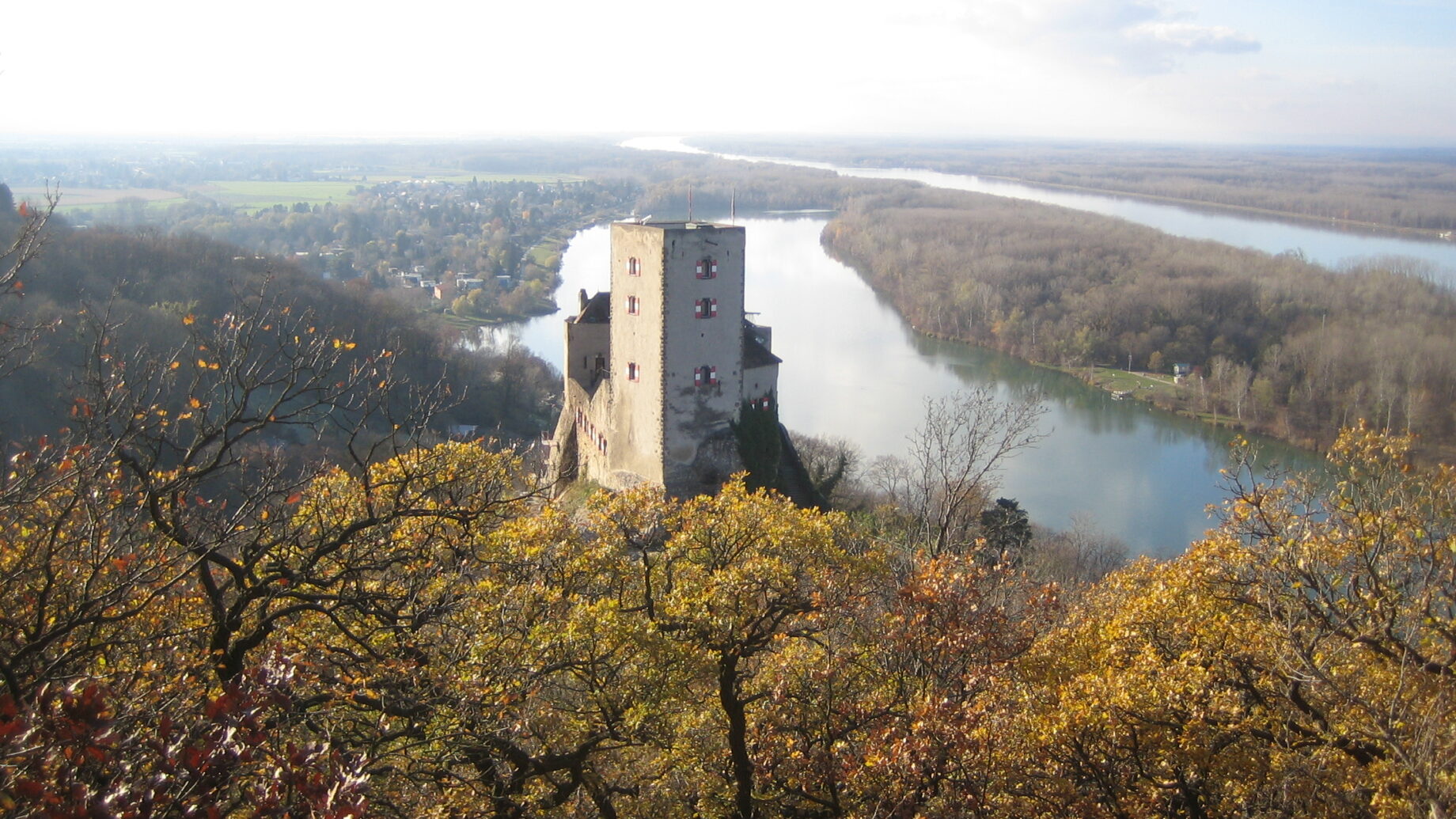 Burg Greifenstein vom Malerfelsen. Foto: Johann Fischer