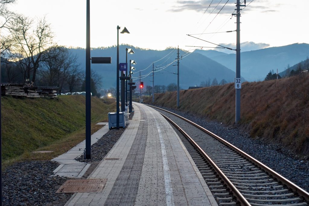 Zug fährt ein, Haltestelle Oberland, Foto Martin Heppner
