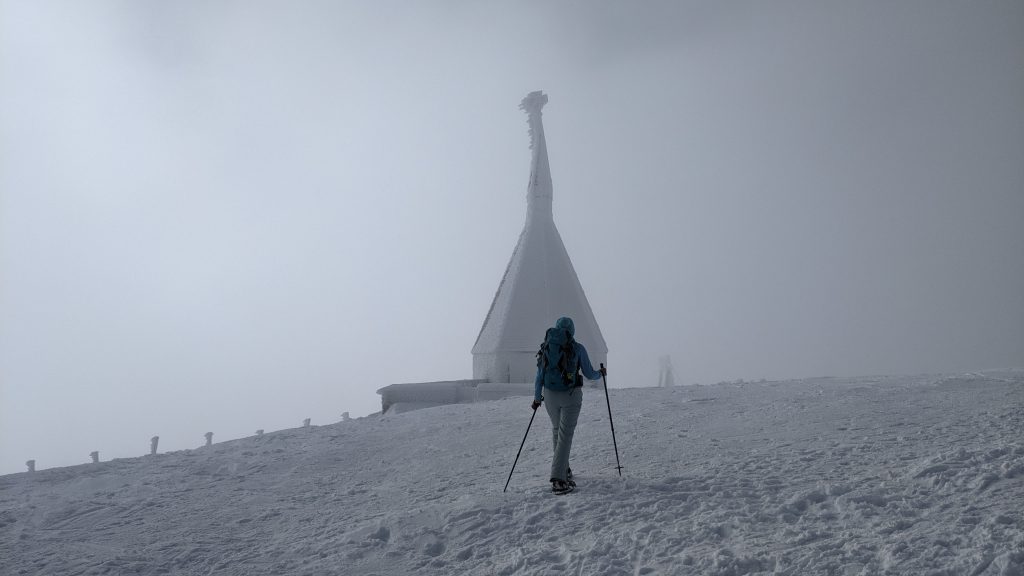 Nebelstimmung am Hochwechsel Gipfel, Foto Martin Heppner