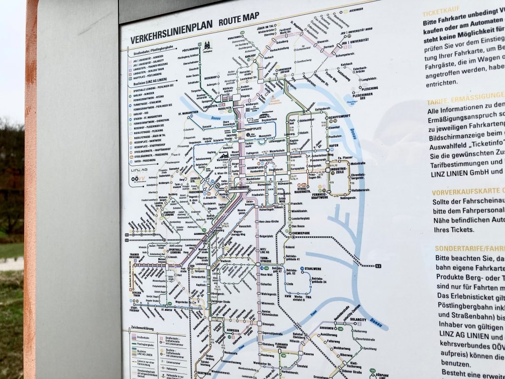 Verkehrslinienplan der Linz AG Linien. Foto: Stefan Hochhold