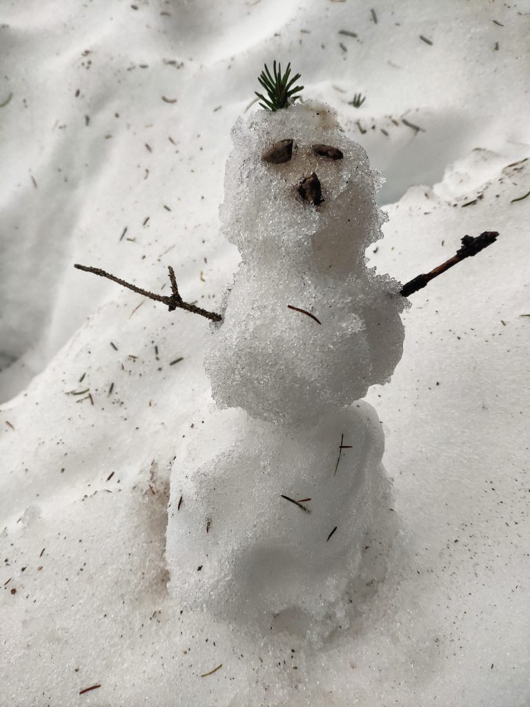 Der erste Schneemann des Jahres. Foto: Birgit Matzinger