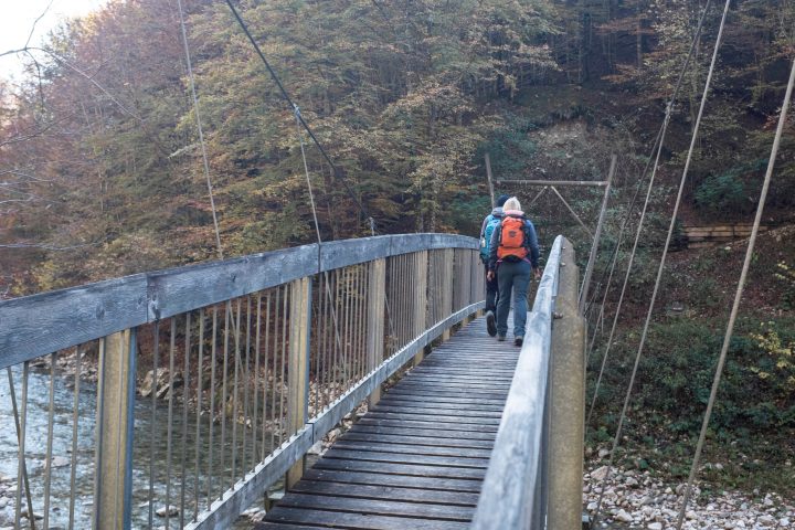 Hängebrücke über den Reichramingbach. Foto: Birgit Reiter