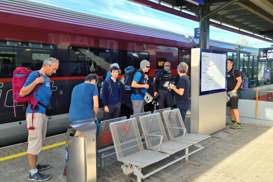 Ankunft am Bahnhof Golling-Abtenau. Foto: Maximilian Heppner