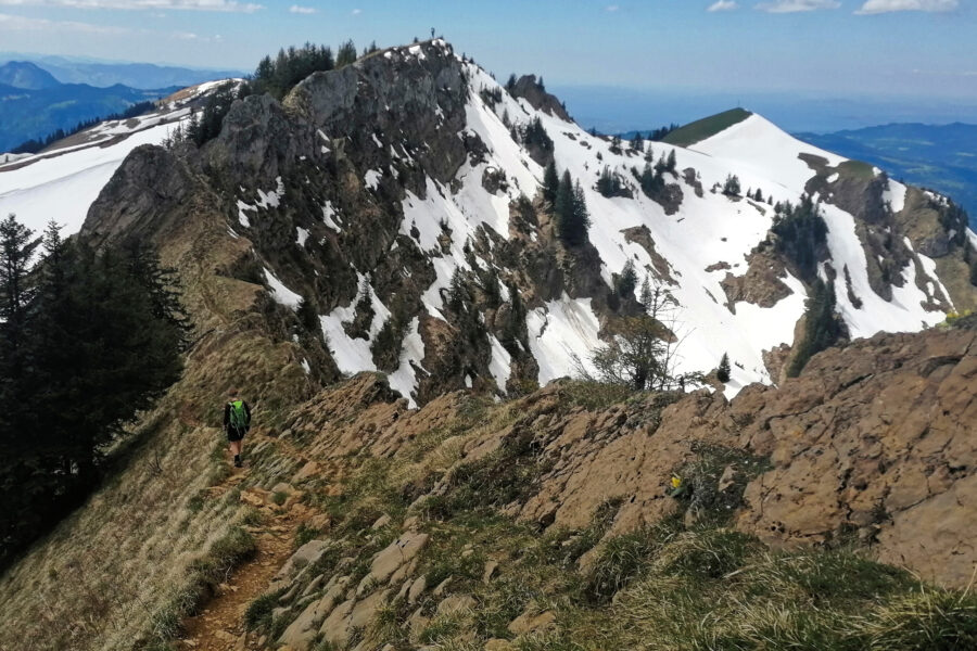Abstieg vom Gipfel, kurz vor dem Hasenstrick. Foto: Norman und Lisa