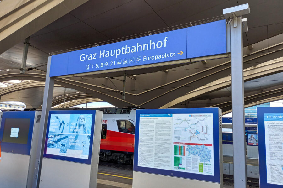 Graz Hauptbahnhof. Foto: Martina Friesenbichler