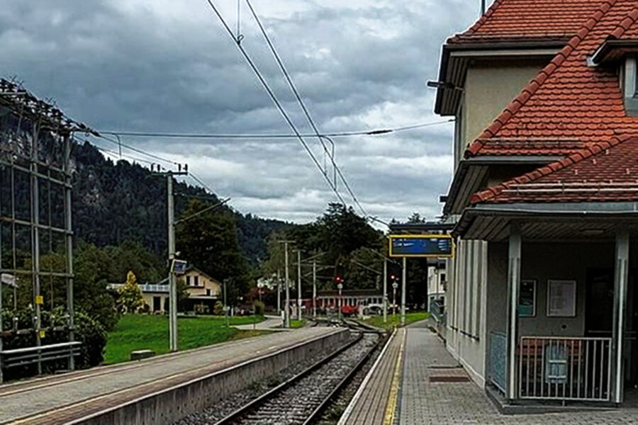Bahnhof St. Anton im Montafon. Foto: Alice Frischherz