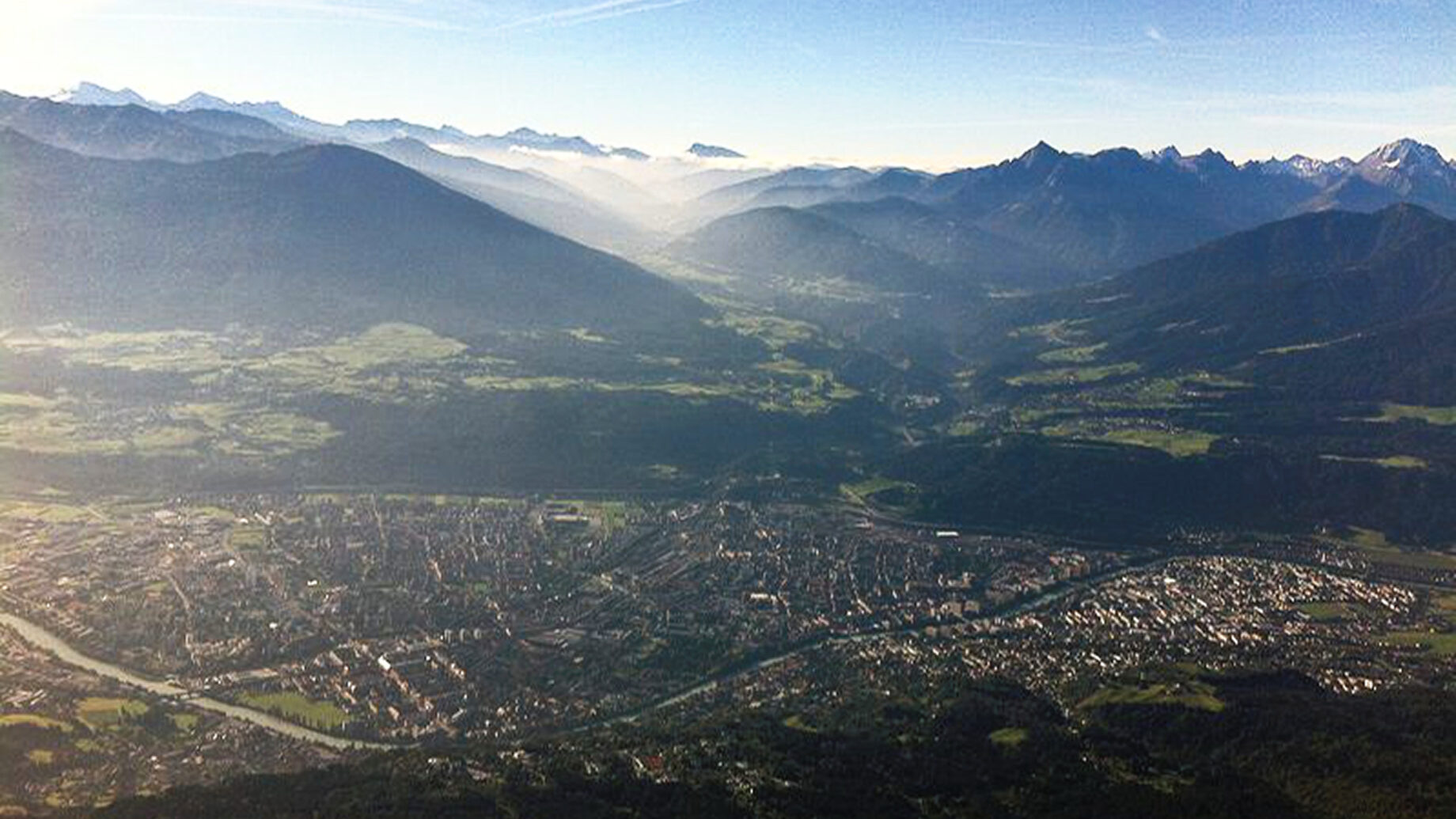 Blick auf Innsbruck von der Nordkette aus. Foto: A. Heufelder