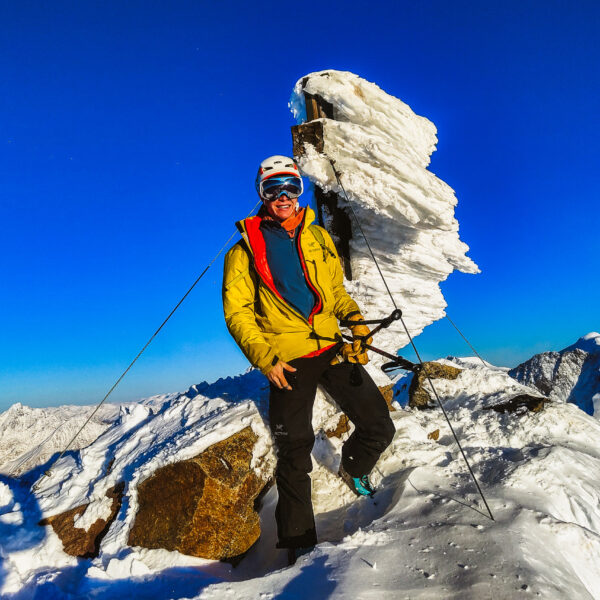 Am Gipfel der Schaufelspitze. Foto: Simon Widy