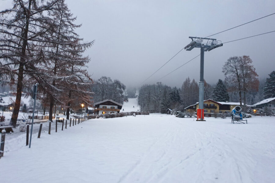 Startpunkt der Skitour: Pistenbeginn. Foto: Maresa Brandner